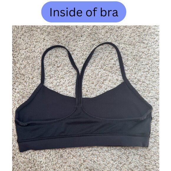 Lululemon Flow Y Bra Nulu black sports yoga size 10 - Picture 8 of 9